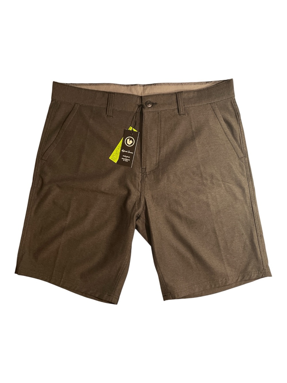 Men's Burnside Hybrid Series Gray Flat Front Performance Shorts 36 Swim